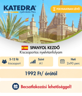 Spanyol KEZDŐ kiscsoportos nyelvtanfolyam – 50 óra- folyamtban