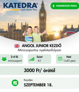 Angol Junior mini csoportos nyelvtanfolyam A1
